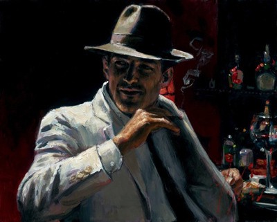 Fabian Perez Man at the Red Bar